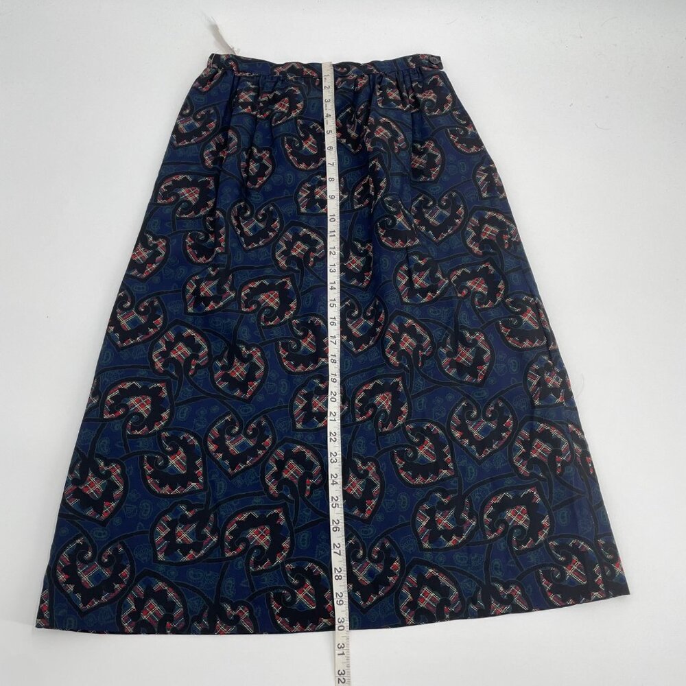 Vintage NWT Country Sophisticates by Pendleton Blue Paisley Midi Skirt Womens 10 - Picture 6 of 9